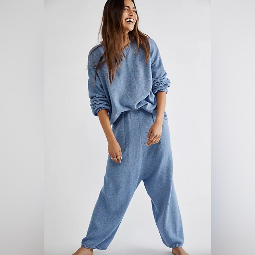 Free People Blue Gio sweater set